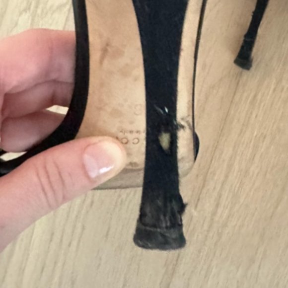 Gucci black satin sandals size 39 - Picture 2 of 4